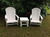 Conjunto pinus cadeira adirondack